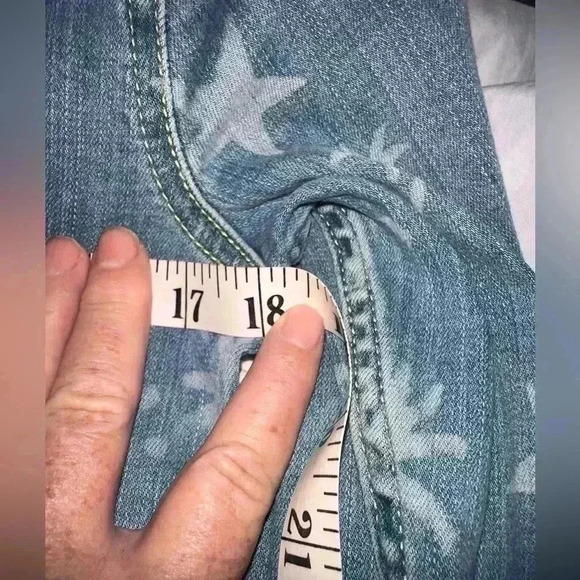 Lularoe Kenny XS Custom bull skull patriotic denim trucker jacket . NWOT. - Picture 5 of 10